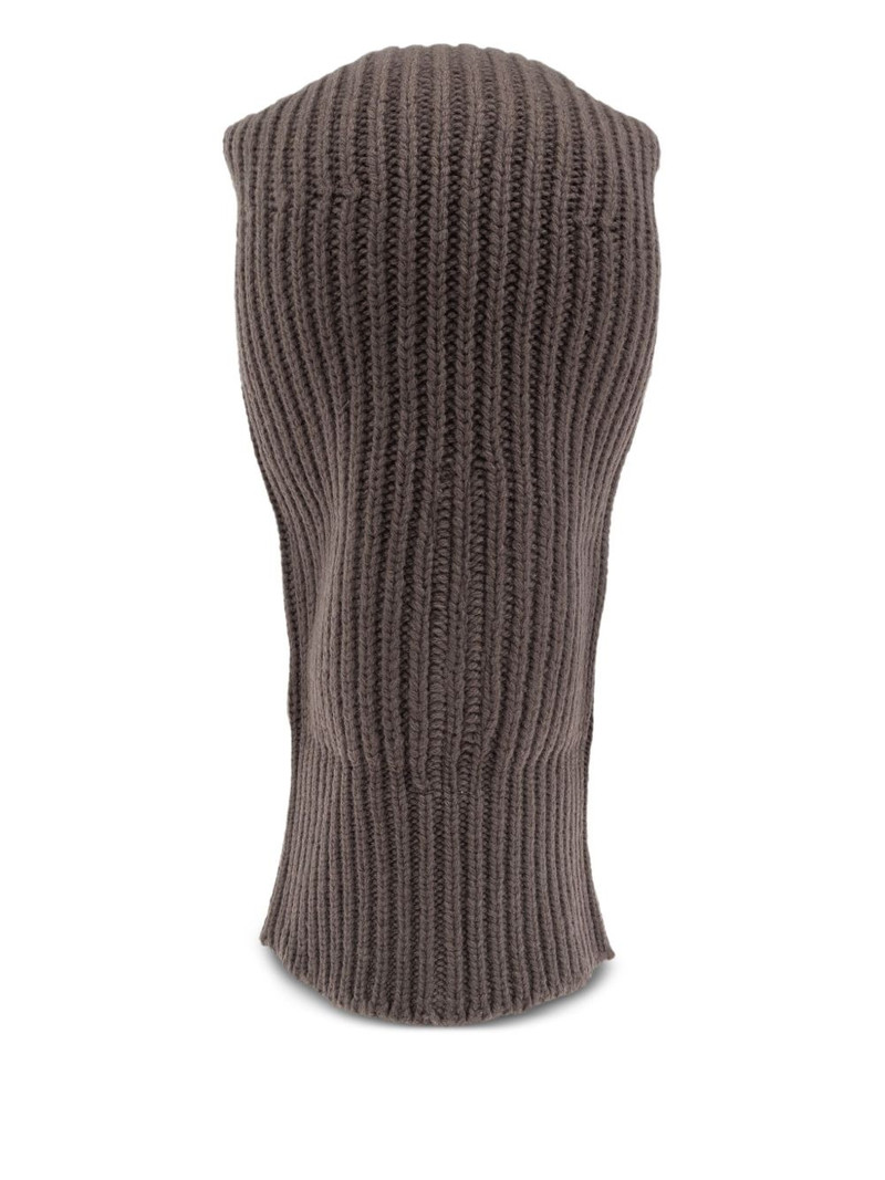 Rick Owens ribbed wool balaclava outlook