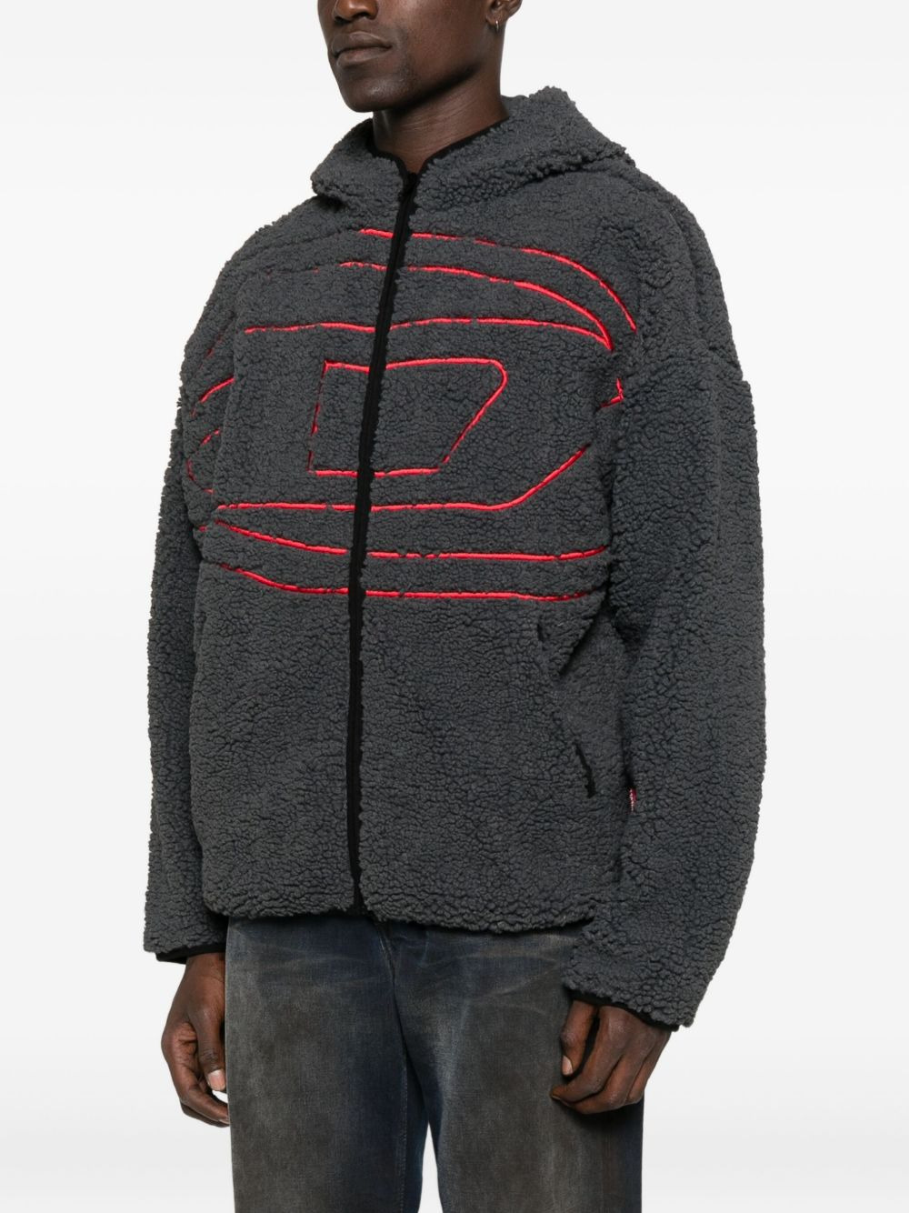hooded logo-detail jacket - 3