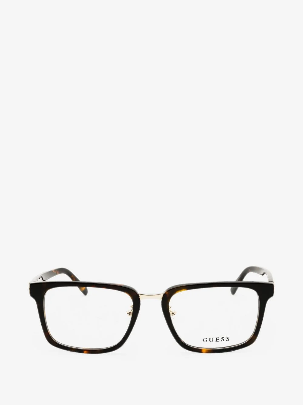 tortoiseshell-effect rectangle-frame glasses - 1
