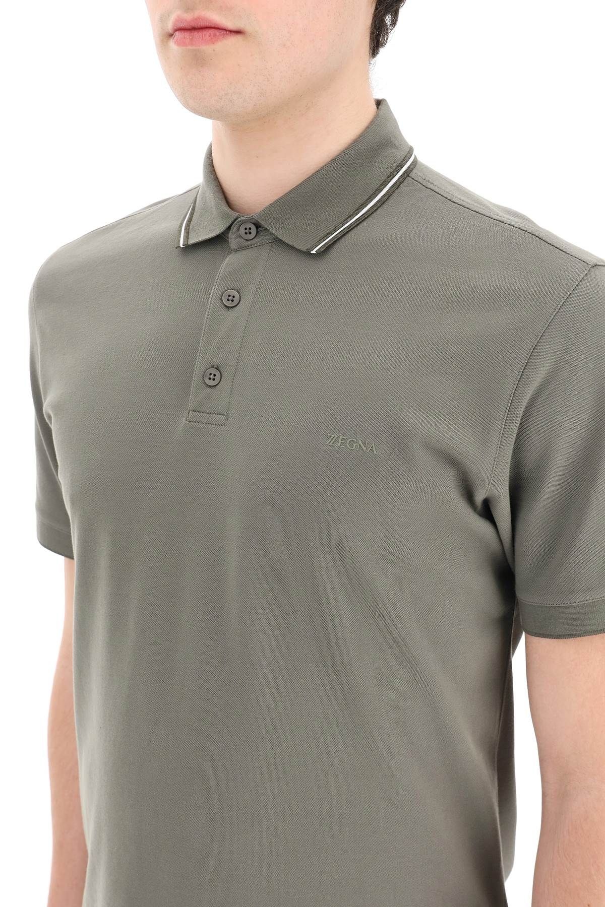 POLO SHIRT IN STRETCH PIQUE' - 5