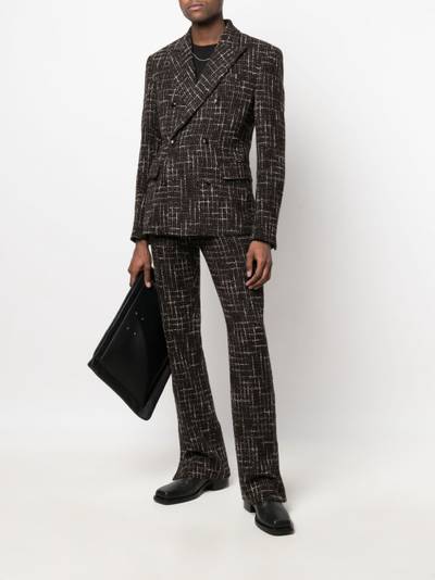 AMIRI double-breasted tweed blazer outlook