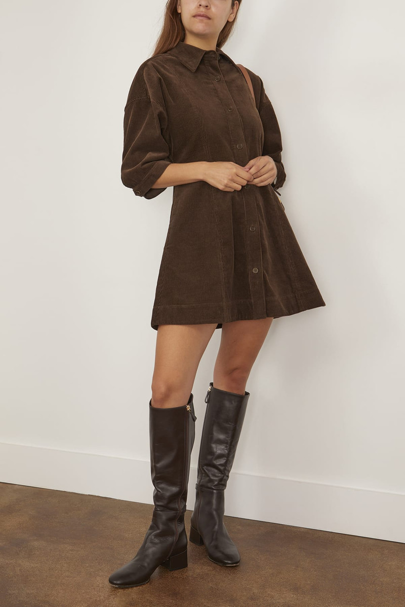 APIECE APART Luz Mini Dress in Carob outlook