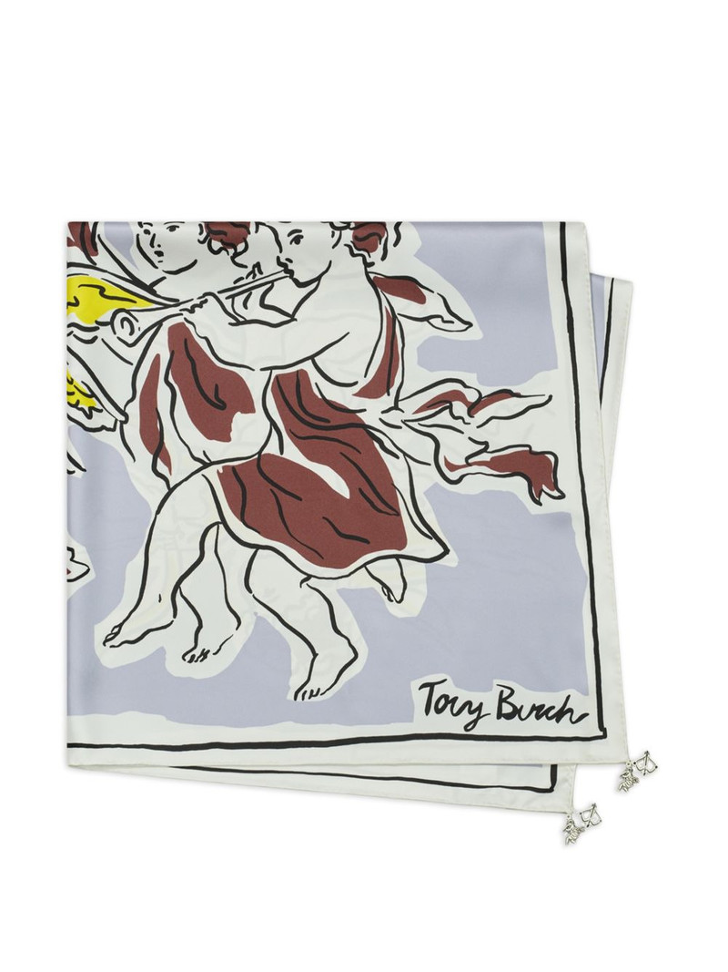 Cherubs silk square scarf 3