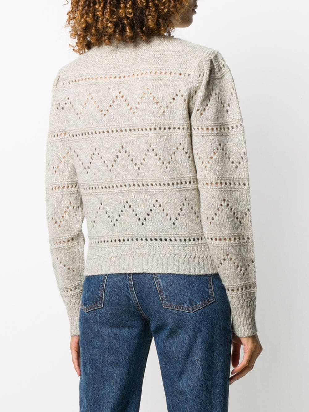 perforated knit jumper - 4