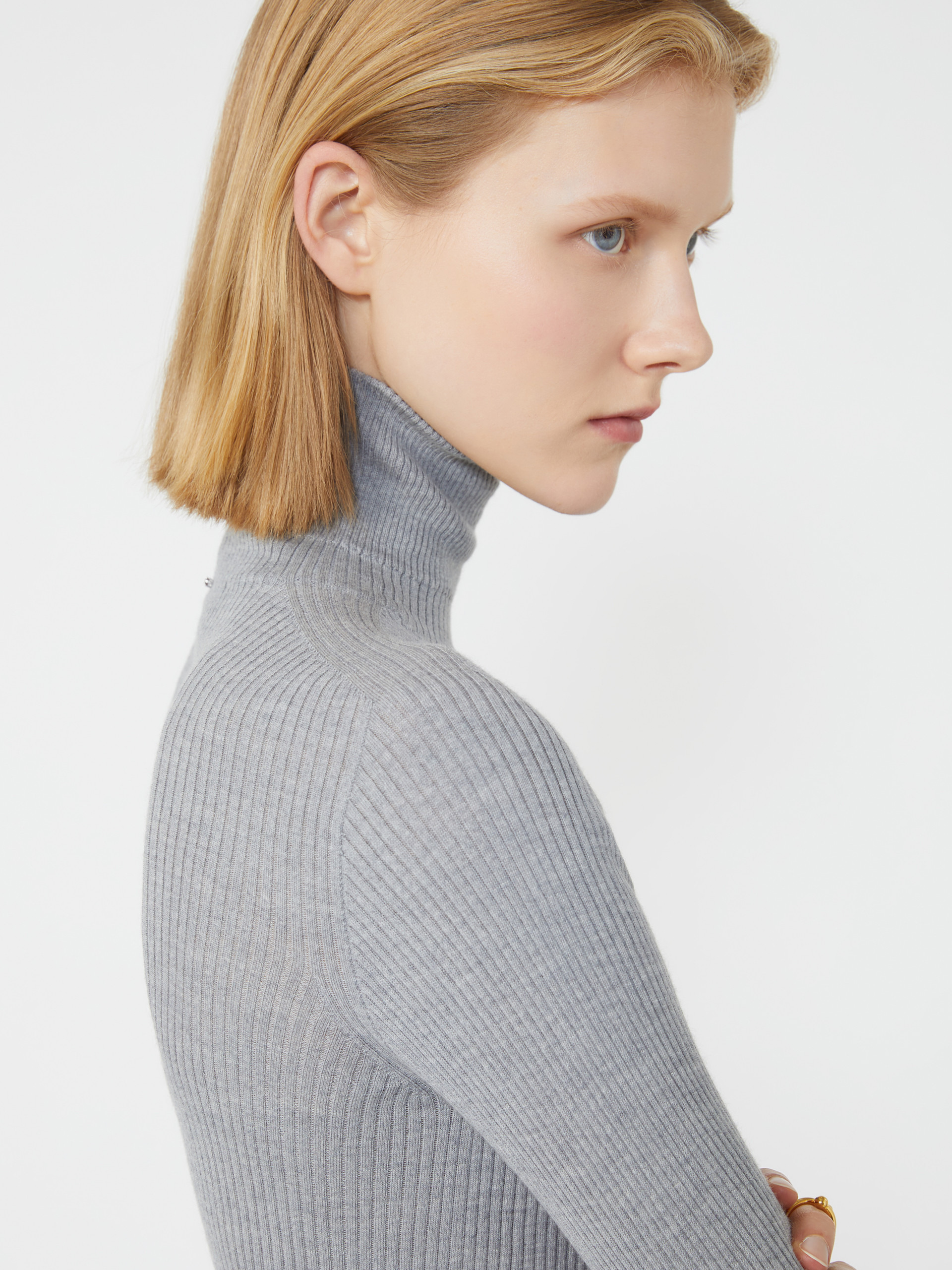NIAGARA Wool mock polo-neck sweater - 5