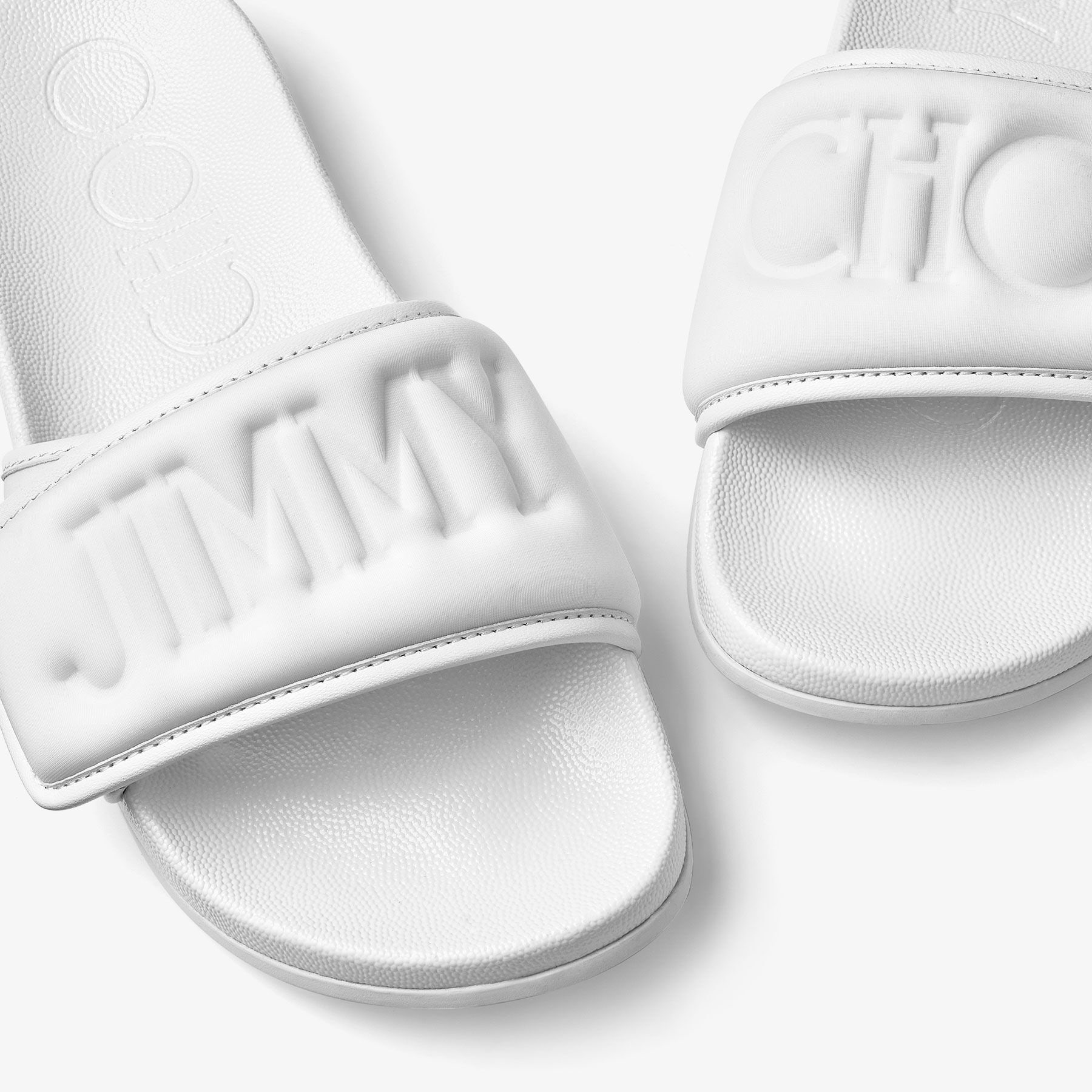 Fitz/F
White Puffed Logo Lycra Slides - 3