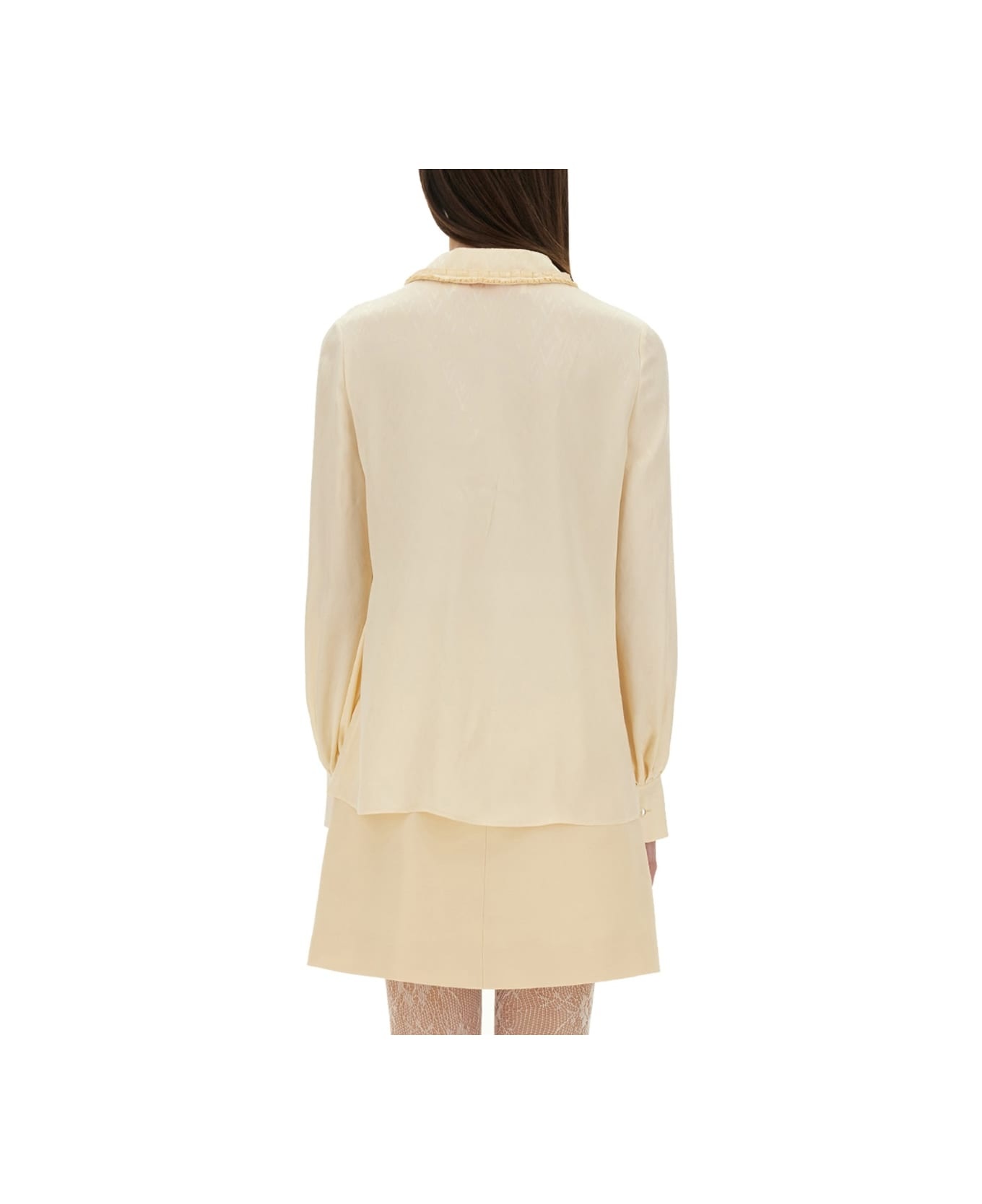 'toute La V' Silk Jacquard Shirt - 3