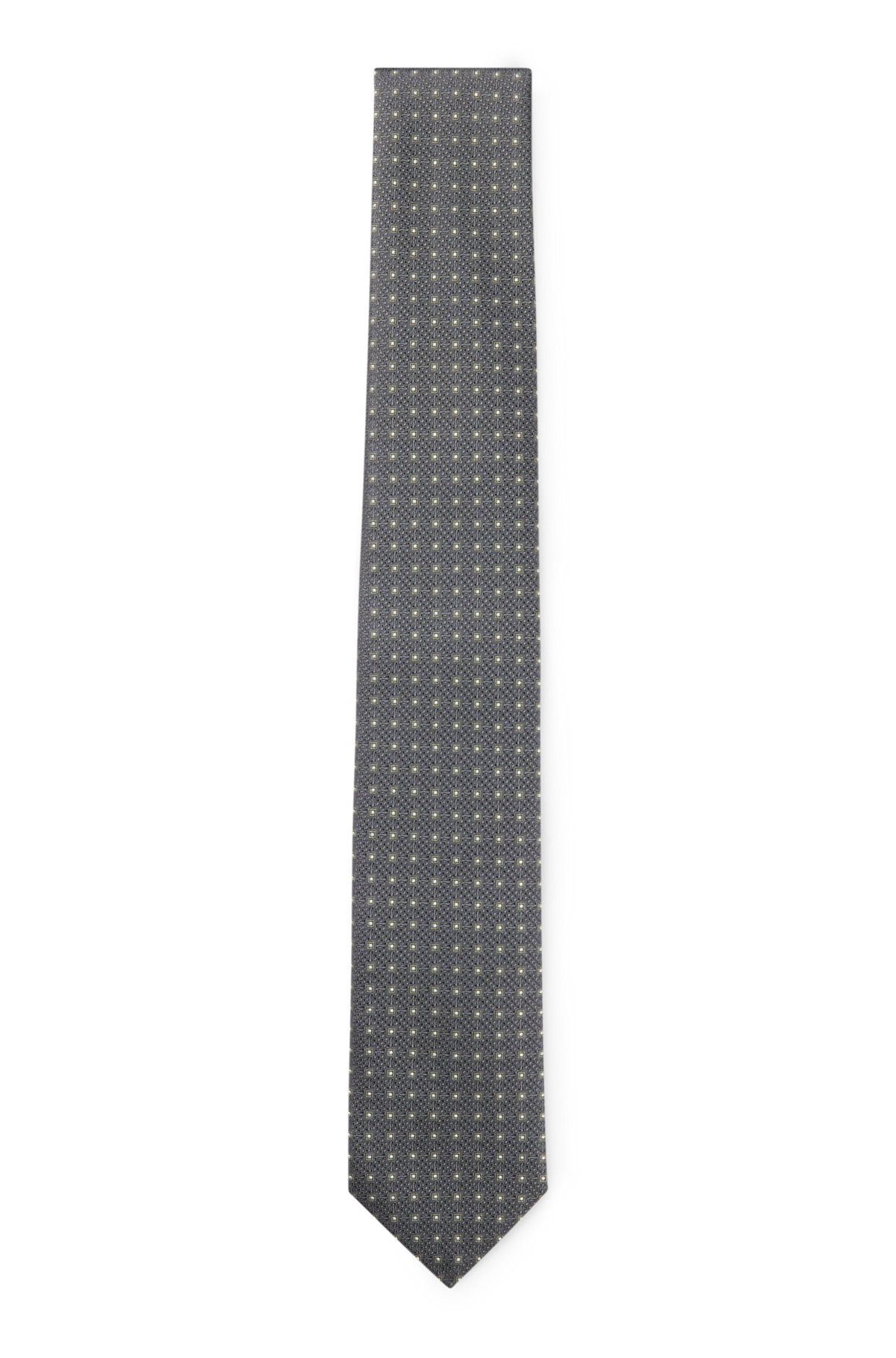 PATTERNED TIE IN PURE SILK JACQUARD - 1