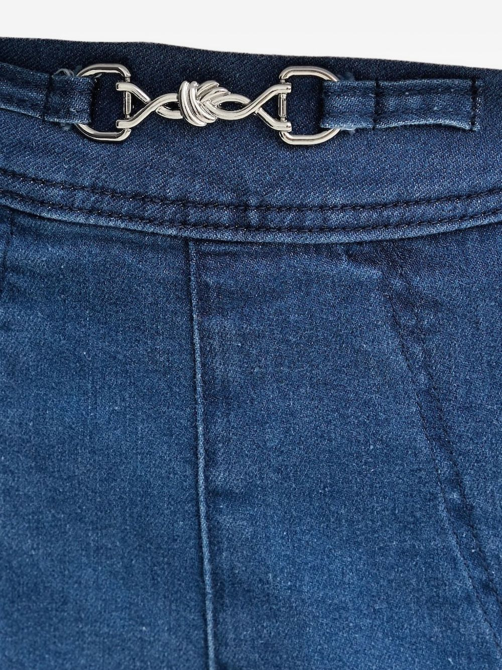 side-pockets denim shorts - 3