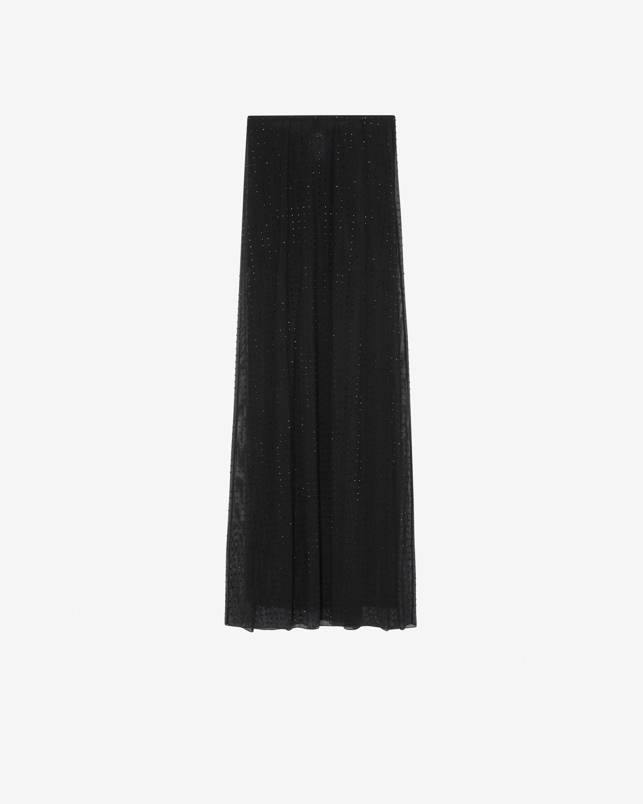 FULLY RHINESTONED LONG TULLE SKIRT - 6