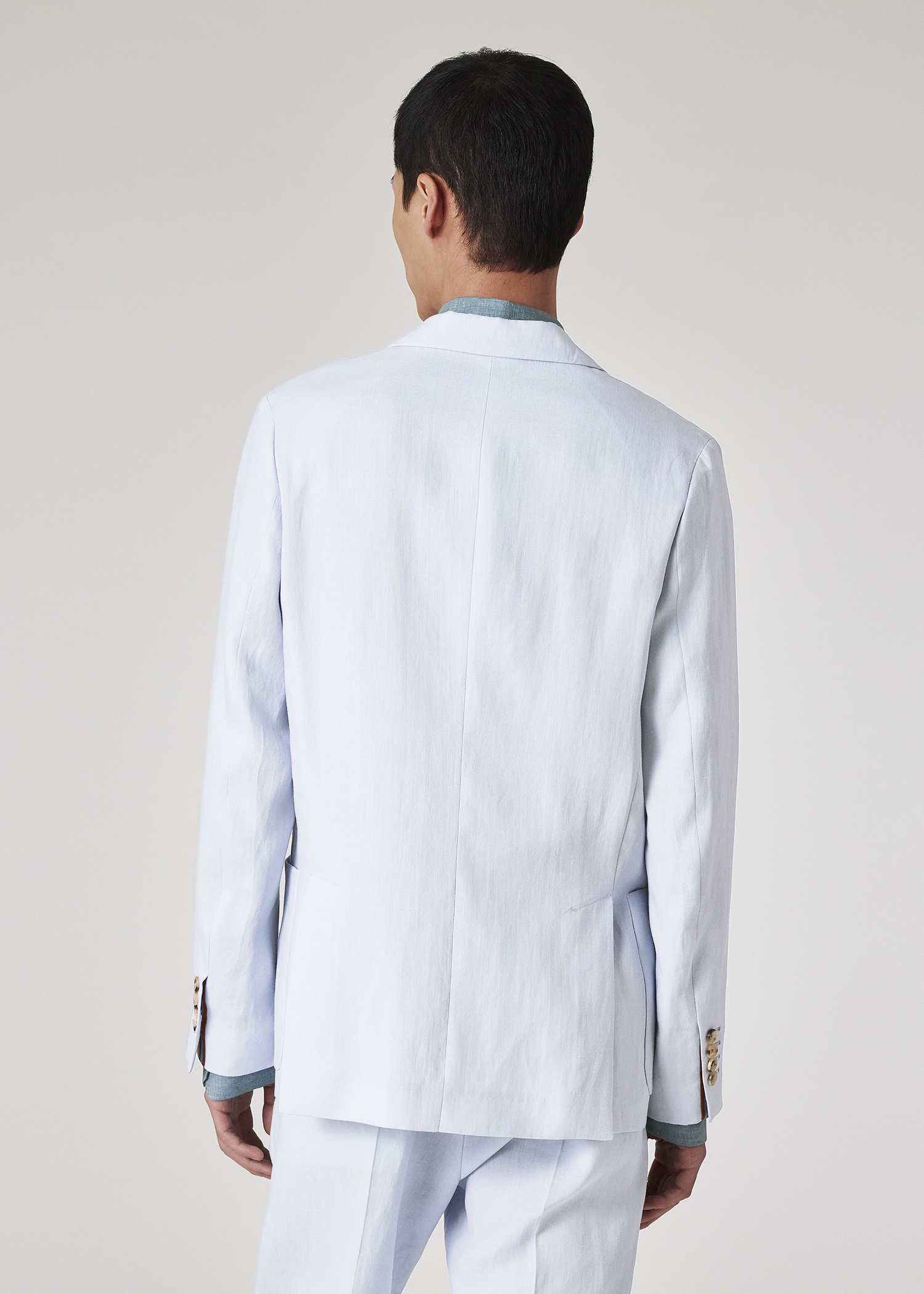 Pale Blue Linen Suit - 9