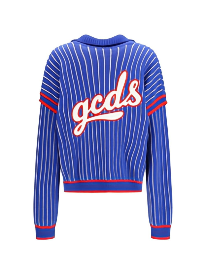 GCDS pinstriped cardigan outlook
