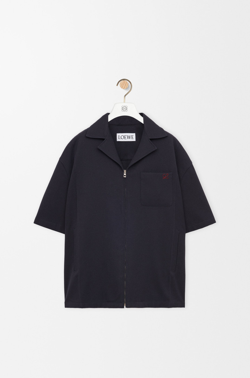 Short sleeve shirt in wool 1