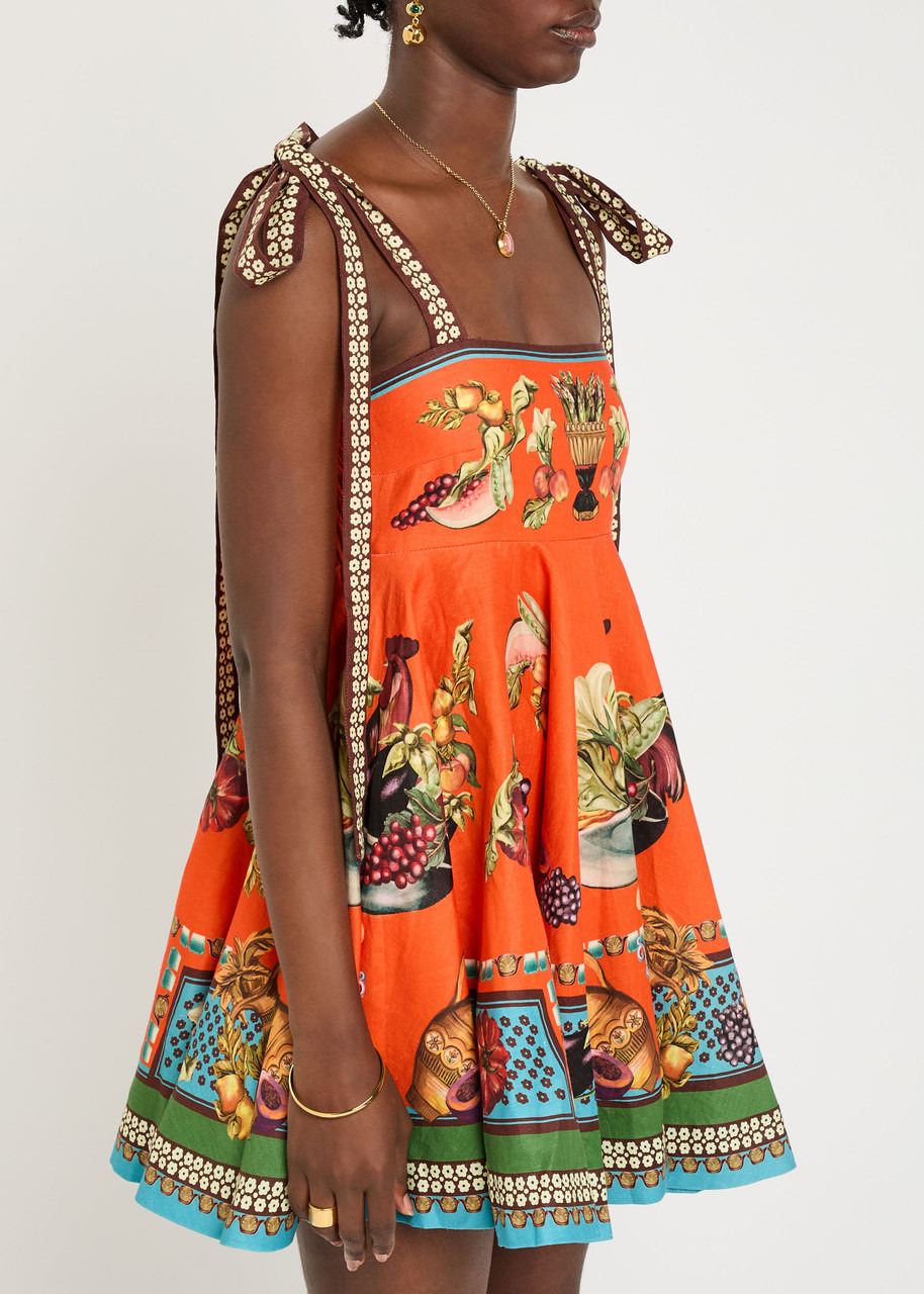 Alemais Rocco Printed Linen Mini Dress - 2