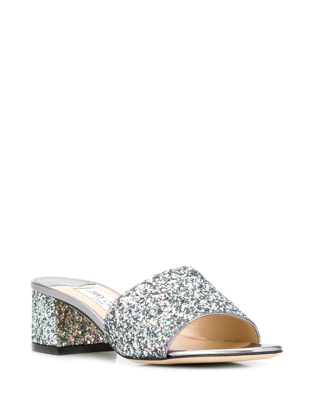 Minea 45mm glitter-effect mules - 2