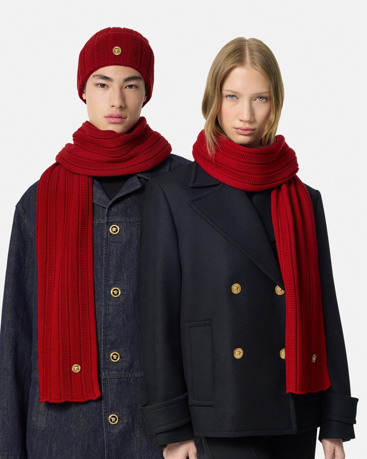 Medusa Ribbed Knit Scarf - 3