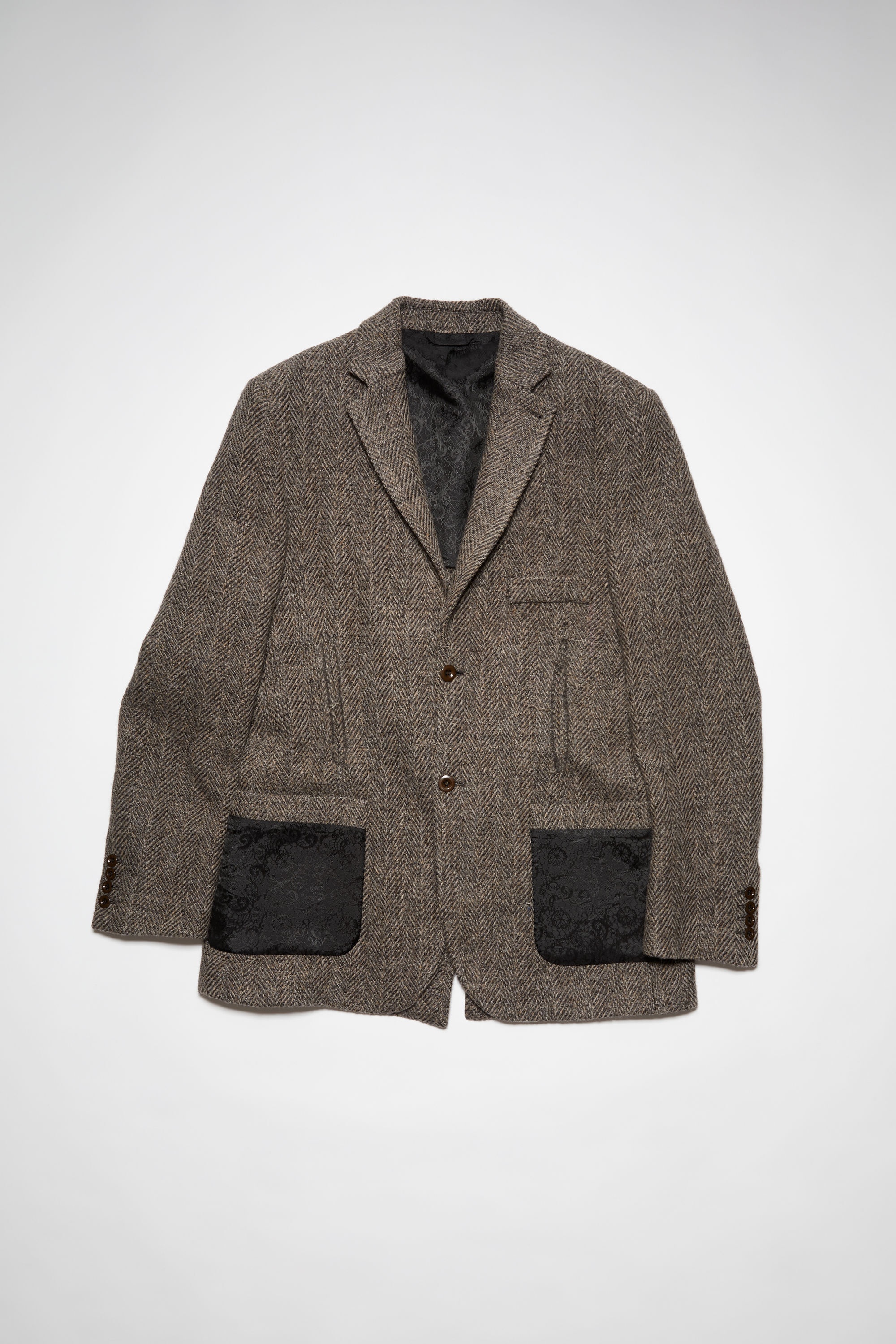 Single-breasted suit jacket - Grey Melange - 1