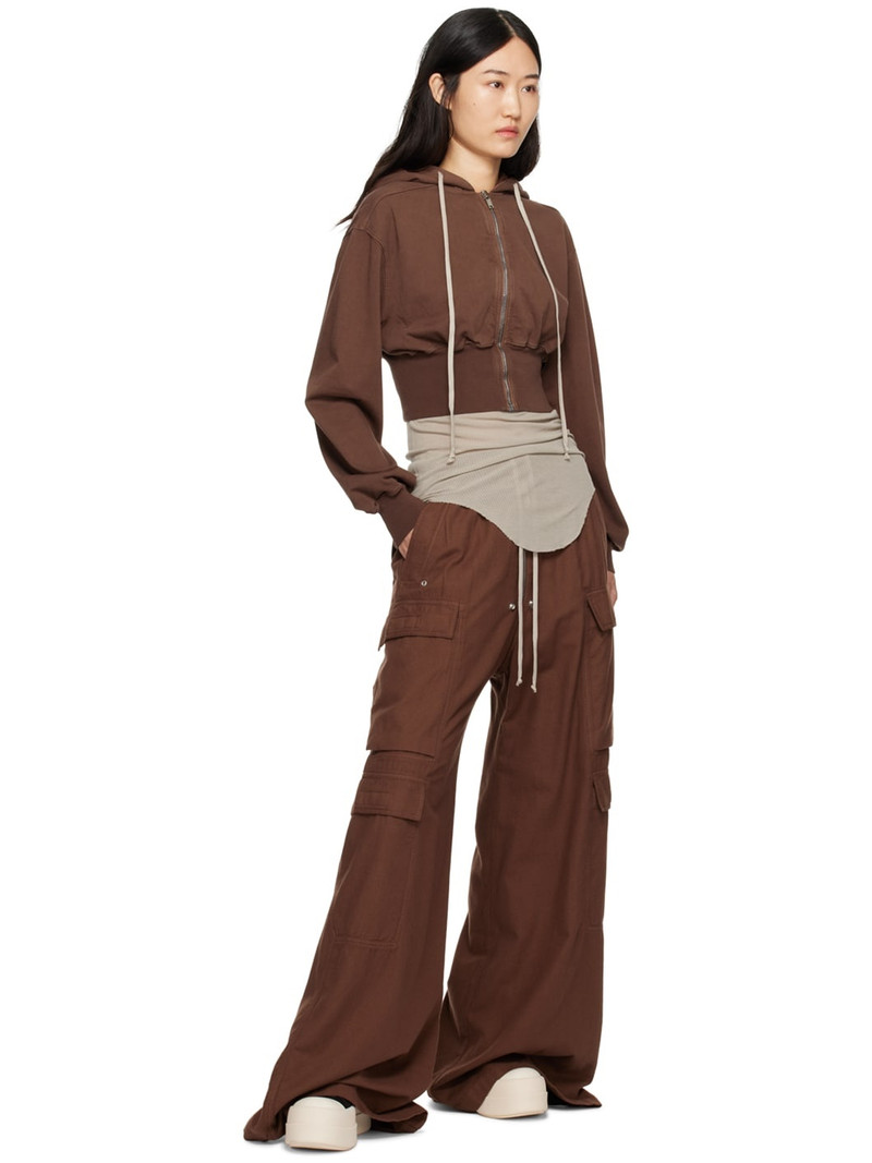 Rick Owens DRKSHDW Brown Porterville Double Cargo Jumbo Bela Trousers outlook