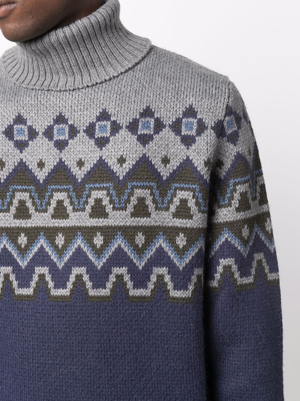 fair aisle intarsia knit jumper - 5