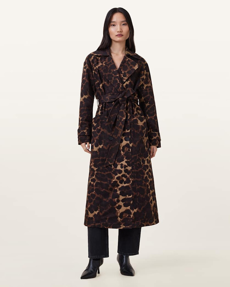 ABEL LEOPARD PRINT TRENCH COAT 5