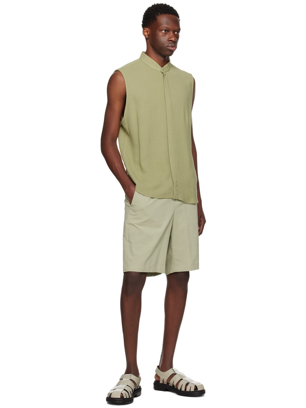 Green Sleeveless Shirt - 4
