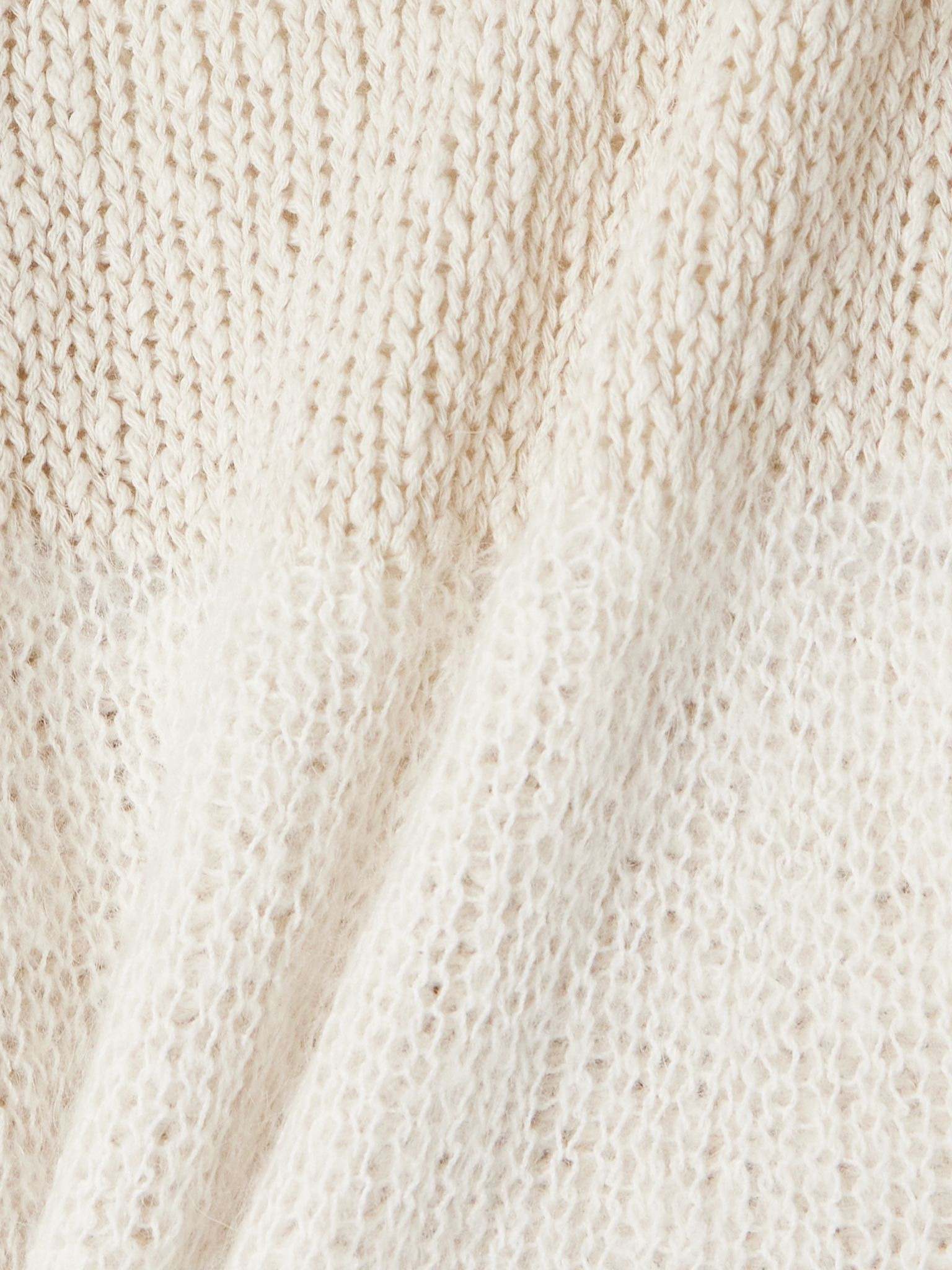 Popover distressed striped cotton and linen-blend sweater White - 4