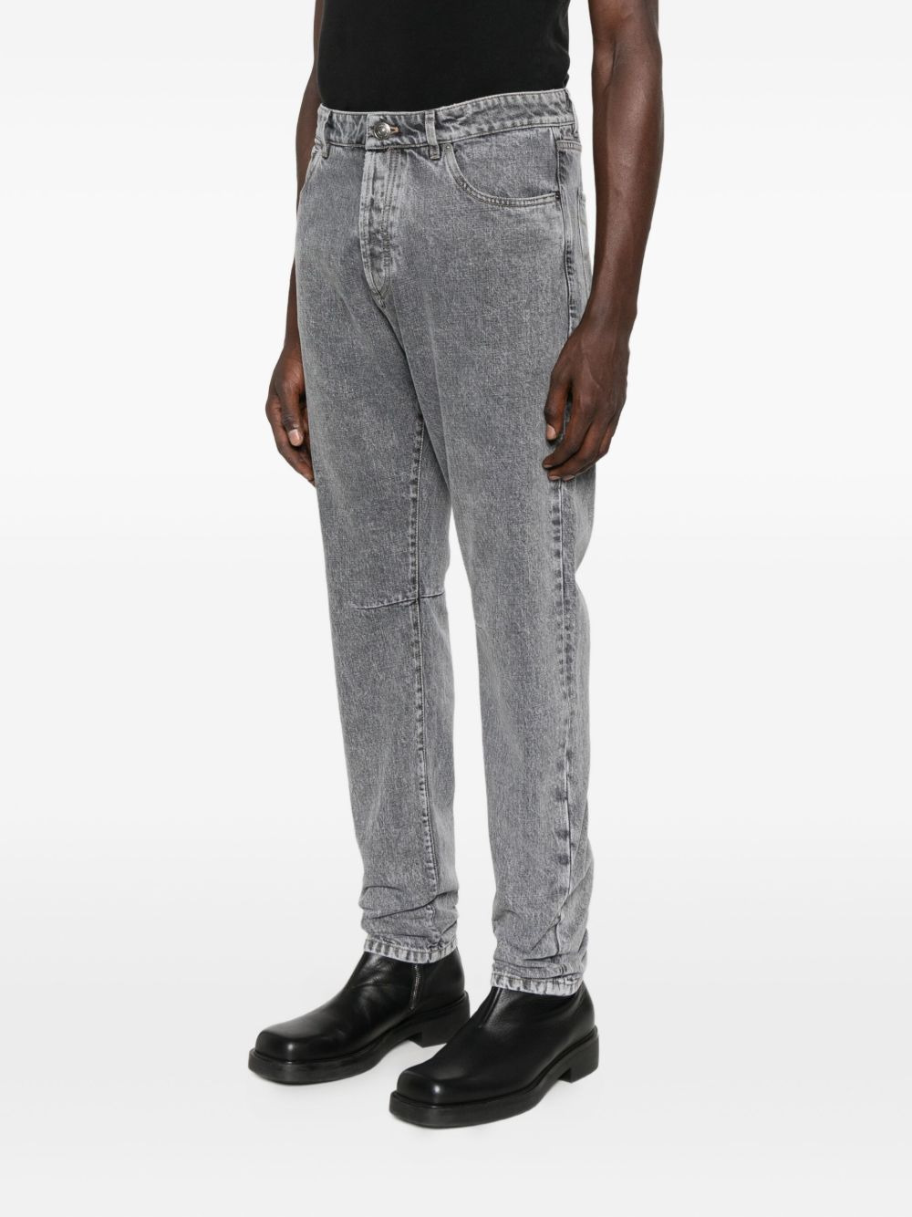 knee-patch denim jeans - 3