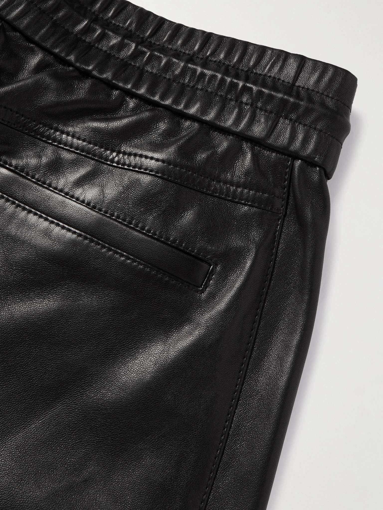 Tapered Leather Sweatpants - 5