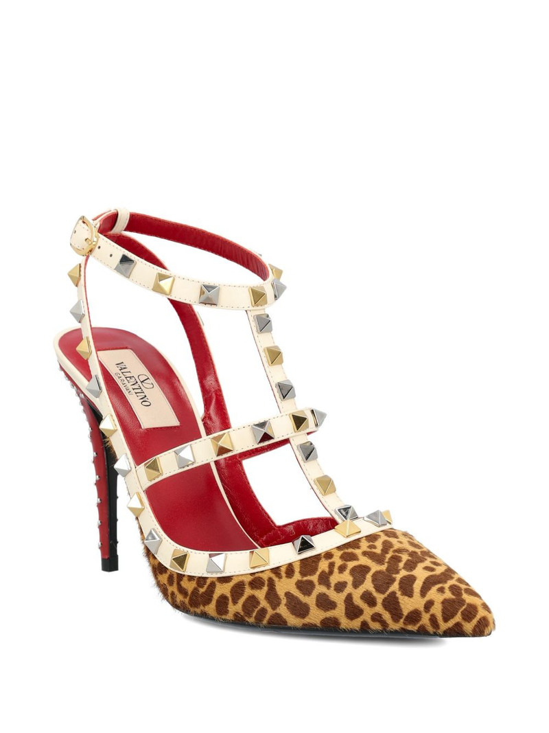 Valentino studded-embellishment T-strap pumps outlook