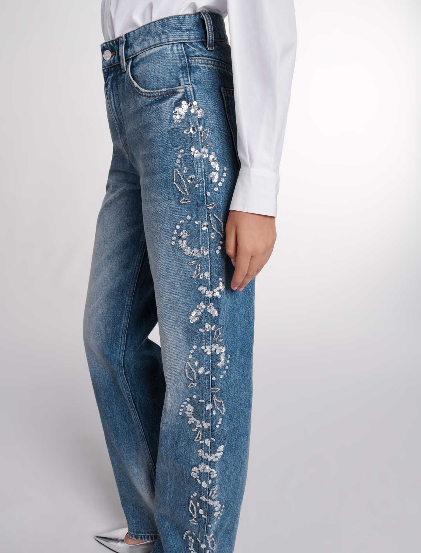 Embroidered jeans - 6