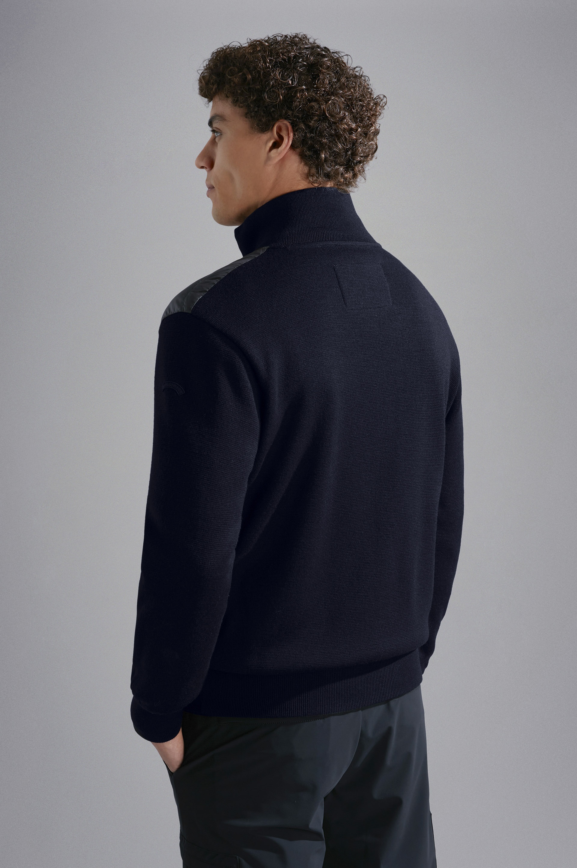 HYBRID WOOL AND NYLON CARDIGAN - 3