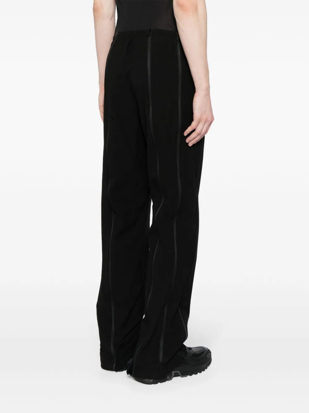 ZIP-UP COTTON-BLEND TROUSERS - 4