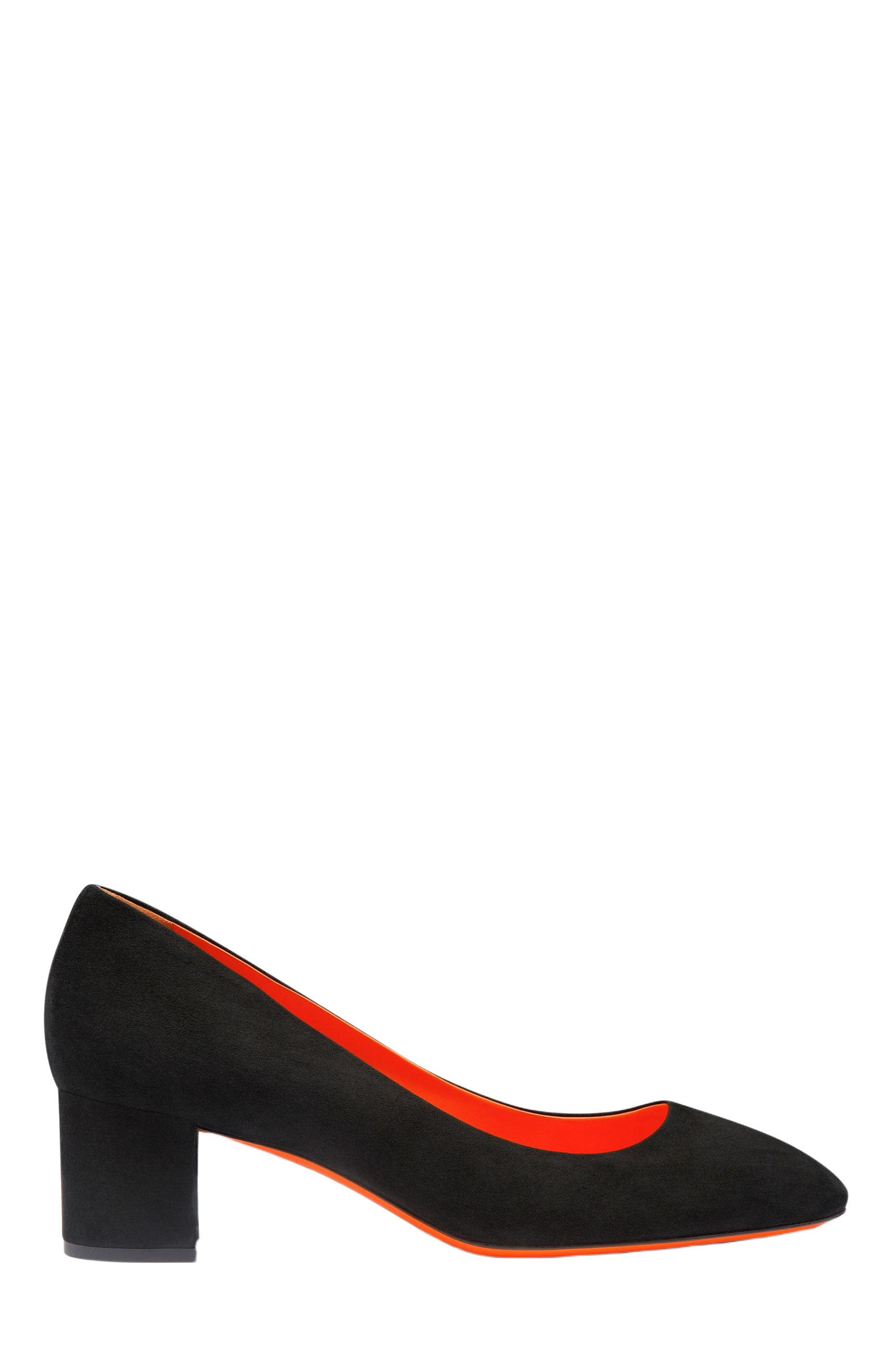 Santoni Women's Fight Brown Suede Low-Heel Pump in Black at Nordstrom - 6