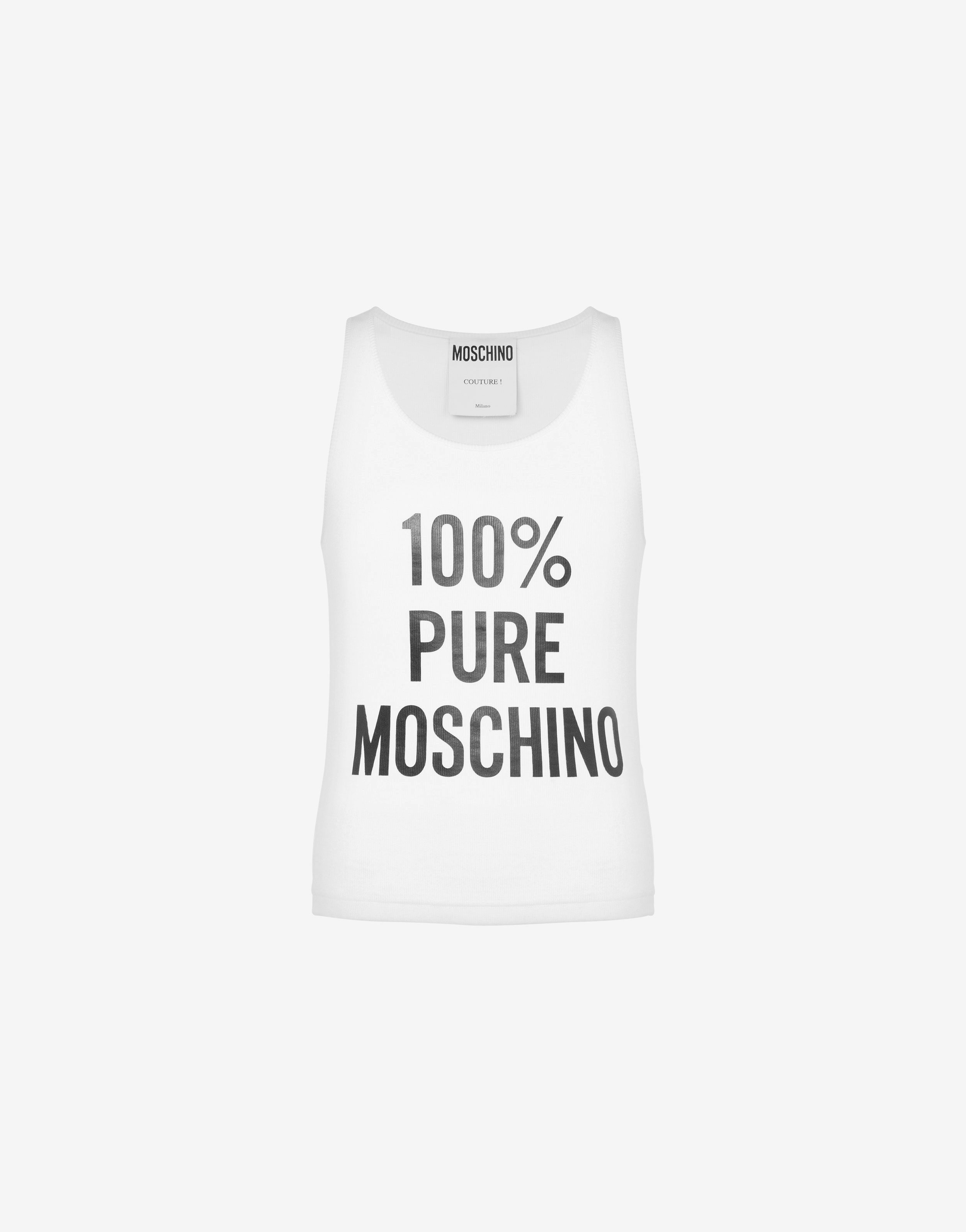 100% PURE MOSCHINO STRETCH COTTON TANK TOP - 1