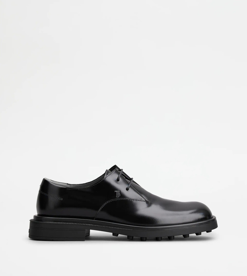 TOD'S LACE-UPS IN LEATHER - BLACK 1
