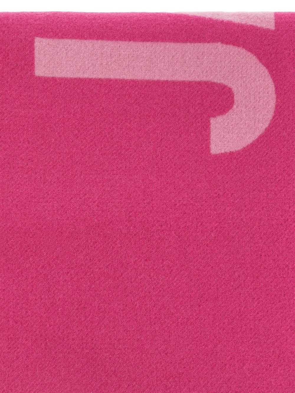 logo fringed scarf - 3