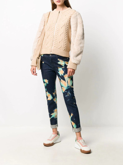 Stella McCartney cable-knit zipped cardigan outlook