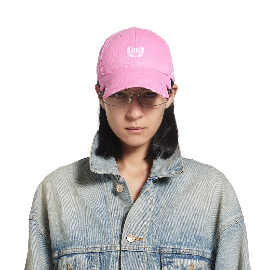 Laurel Classic  Cap in Baby Pink/white - 5