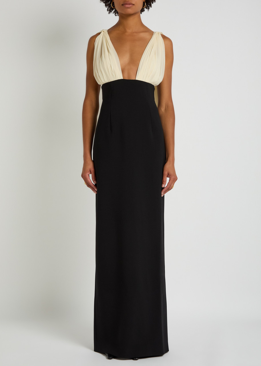 Armarium Mara Cape-effect Wool-blend Maxi Dress - 2