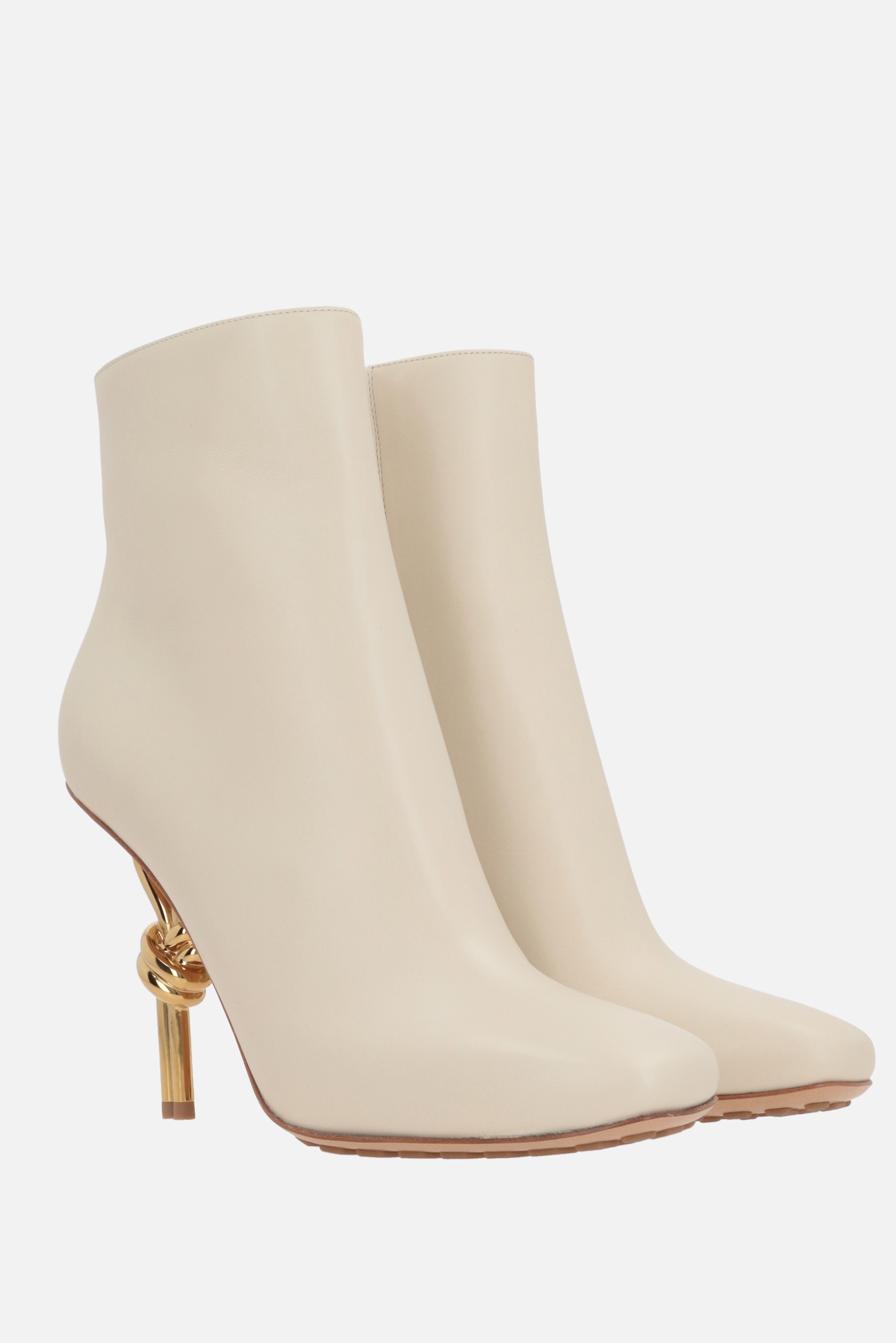 Bottega Veneta KNOT SMOOTH LEATHER ANKLE BOOTS