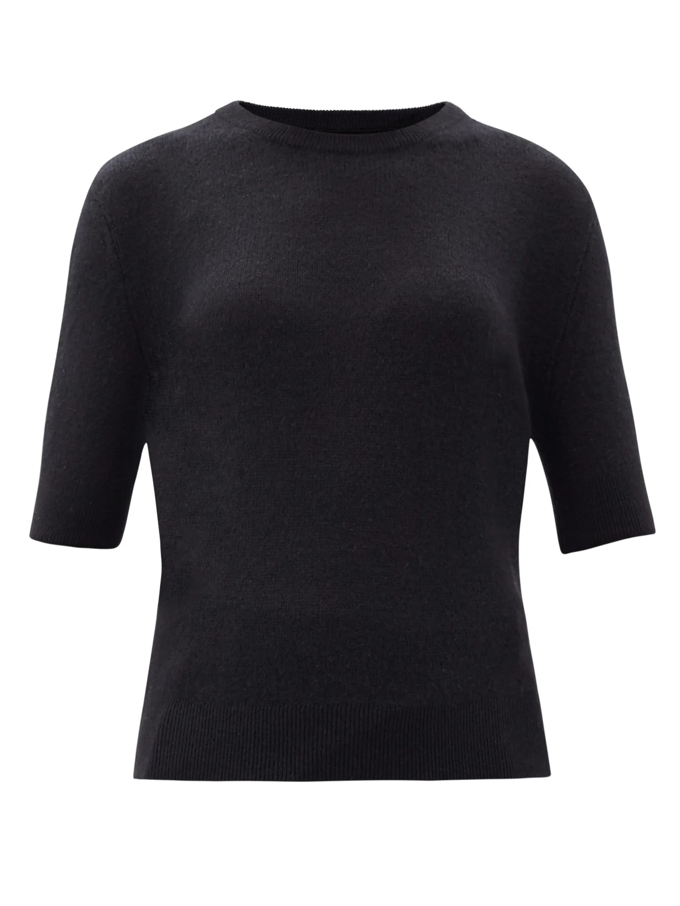 Dianna short-sleeved cashmere-blend sweater - 1