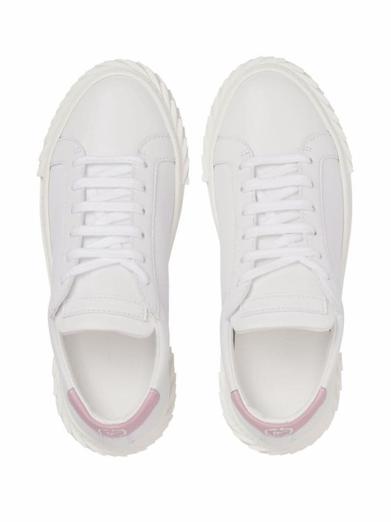 low-top lace-up sneakers - 4