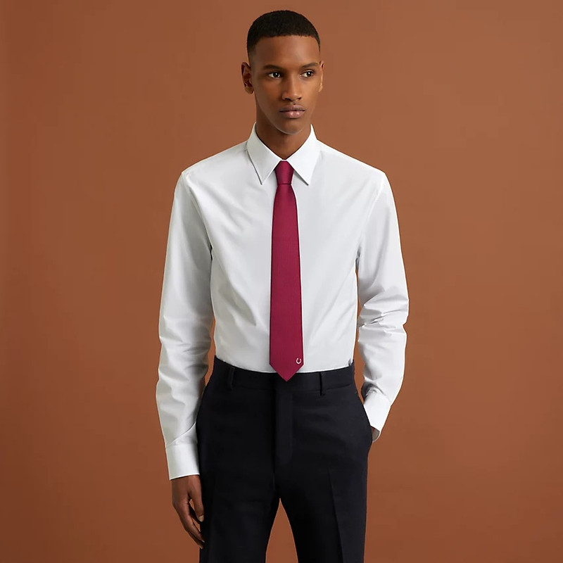 Hermès Tie 7 Unie Fer a Cheval tie outlook