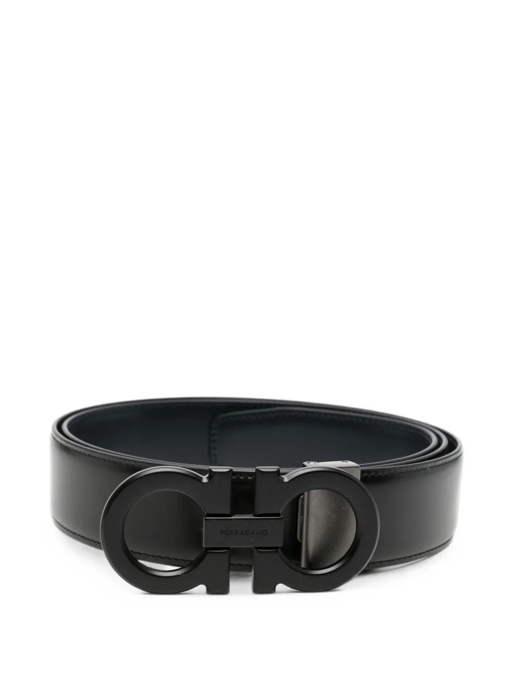 Gancini buckle leather belt - 1