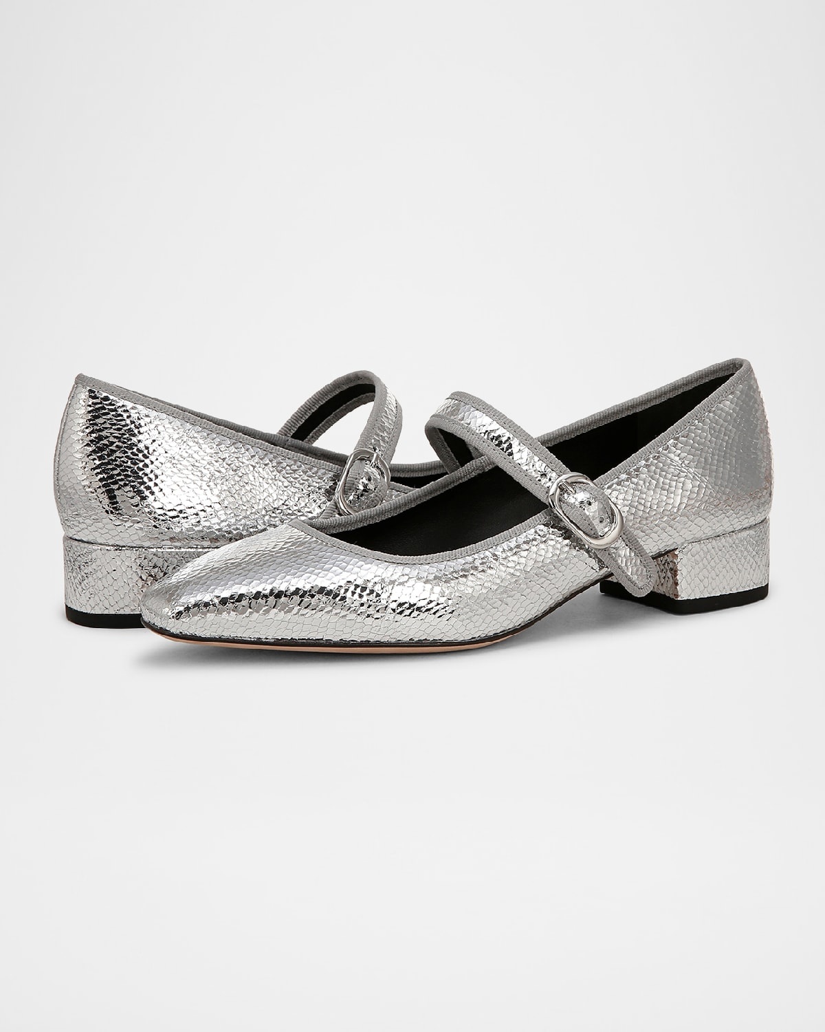 Cade Metallic Mary Jane Ballerina Pumps - 6