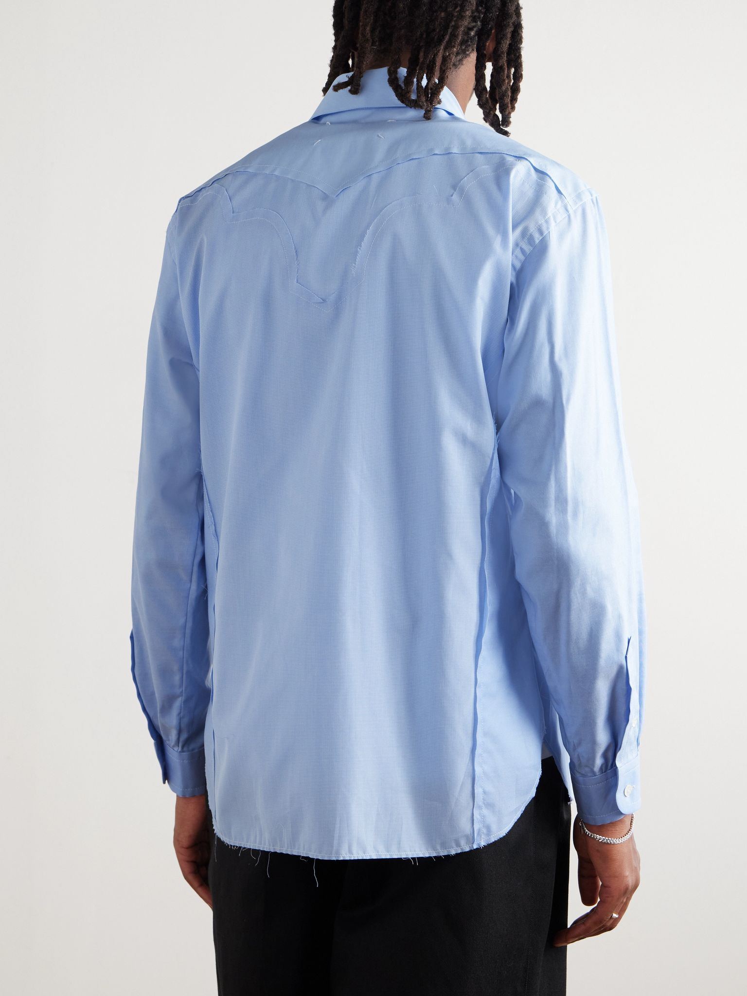 Cotton-Poplin Shirt Blue - 3