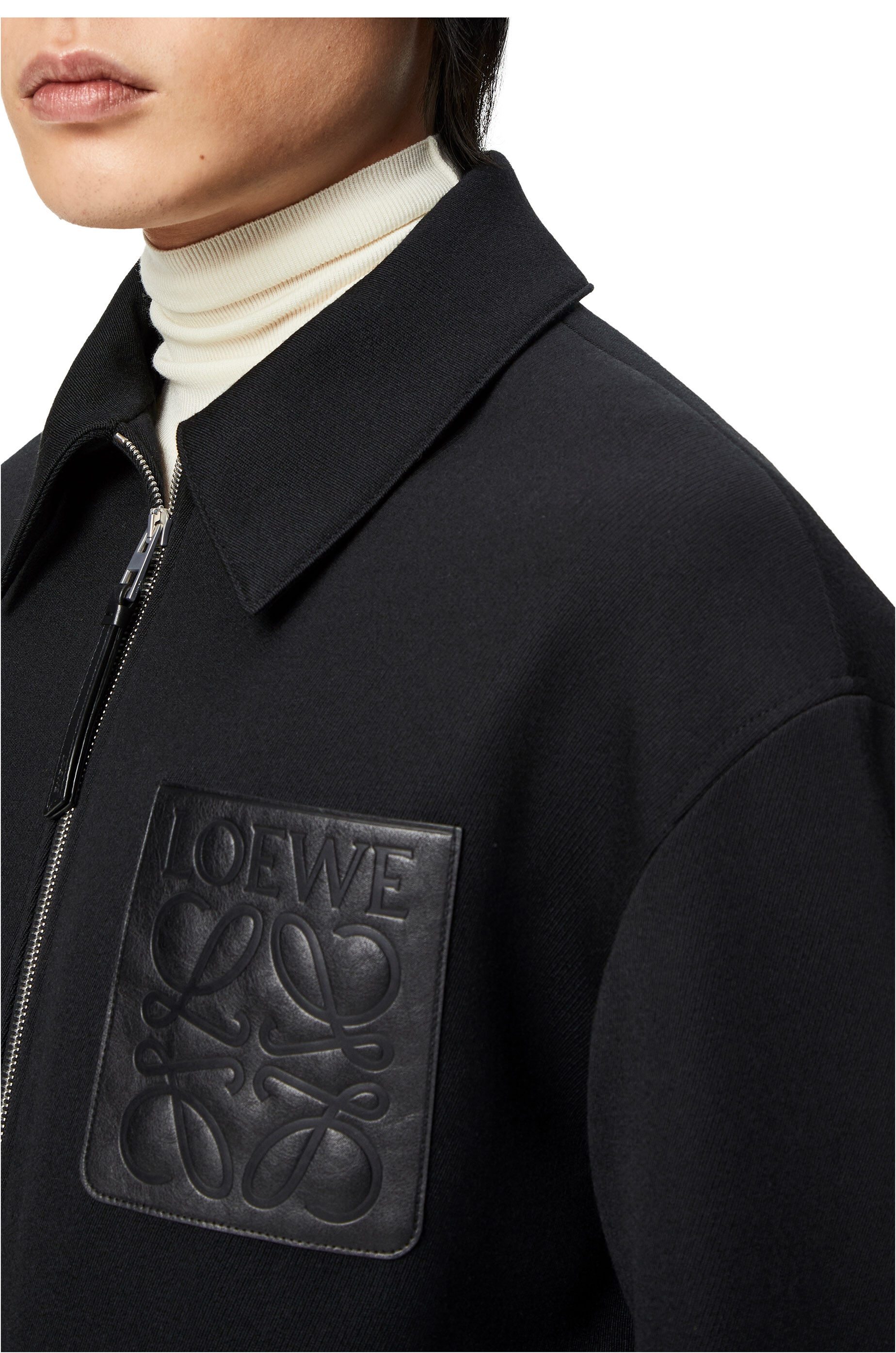Hooded Anagram zip parka in wool - 5