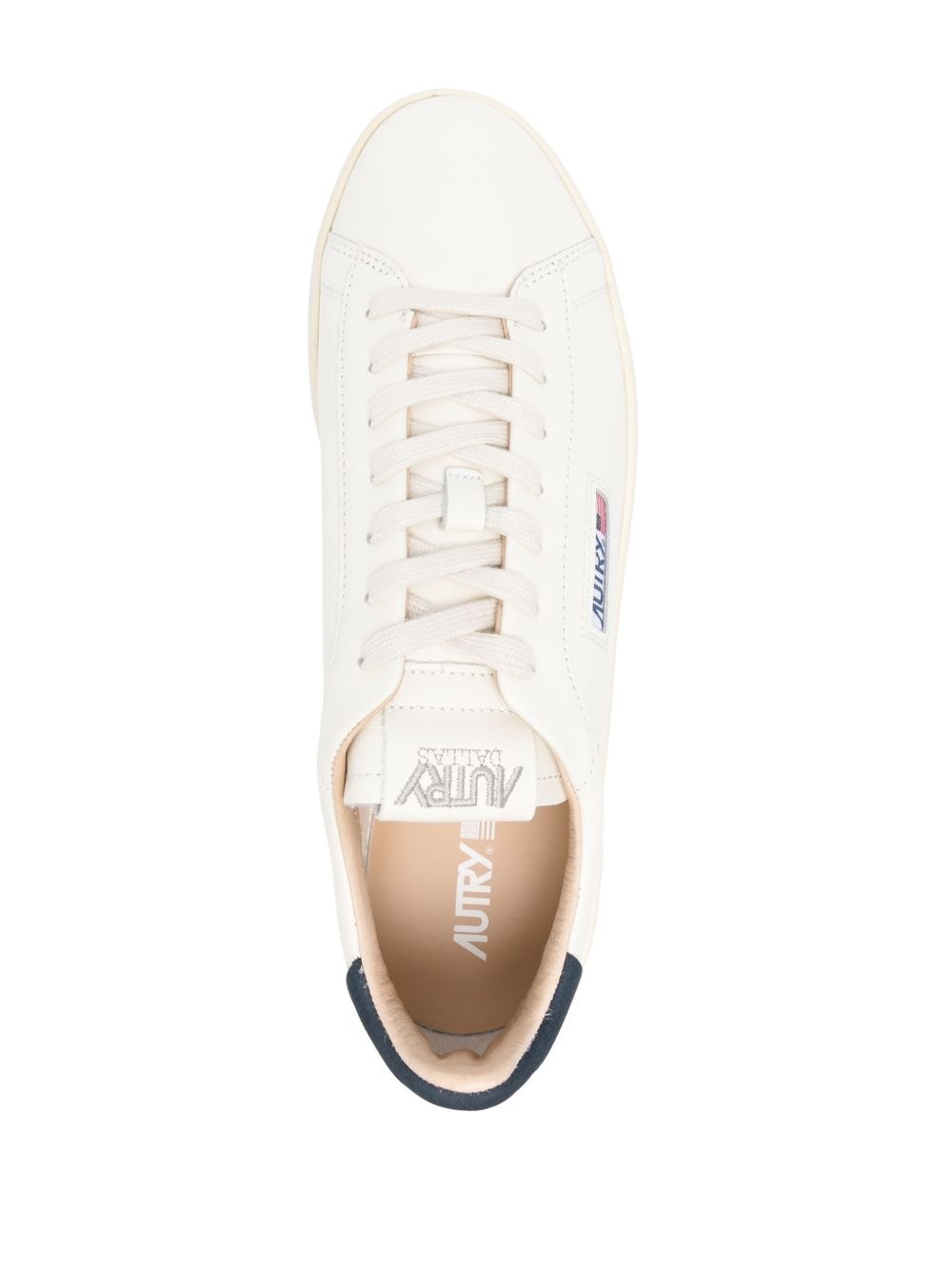 logo-appliqué leather sneakers - 4