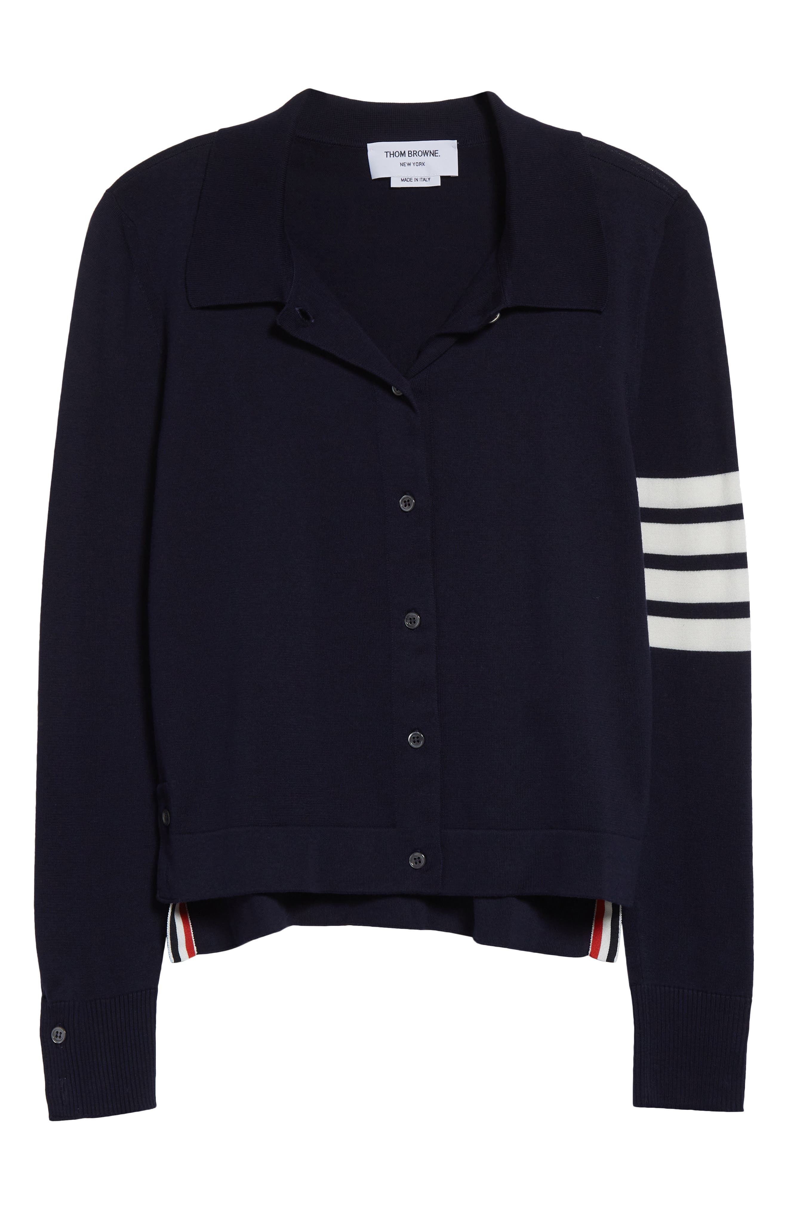 Thom Browne 4-Bar Jersey Stitch Cardigan in Navy at Nordstrom - 5