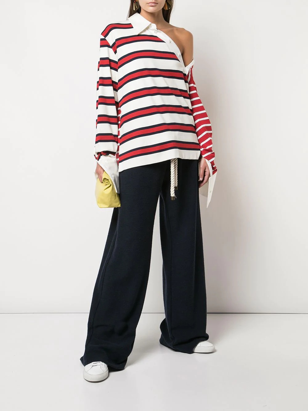 striped twisted rugby top - 2